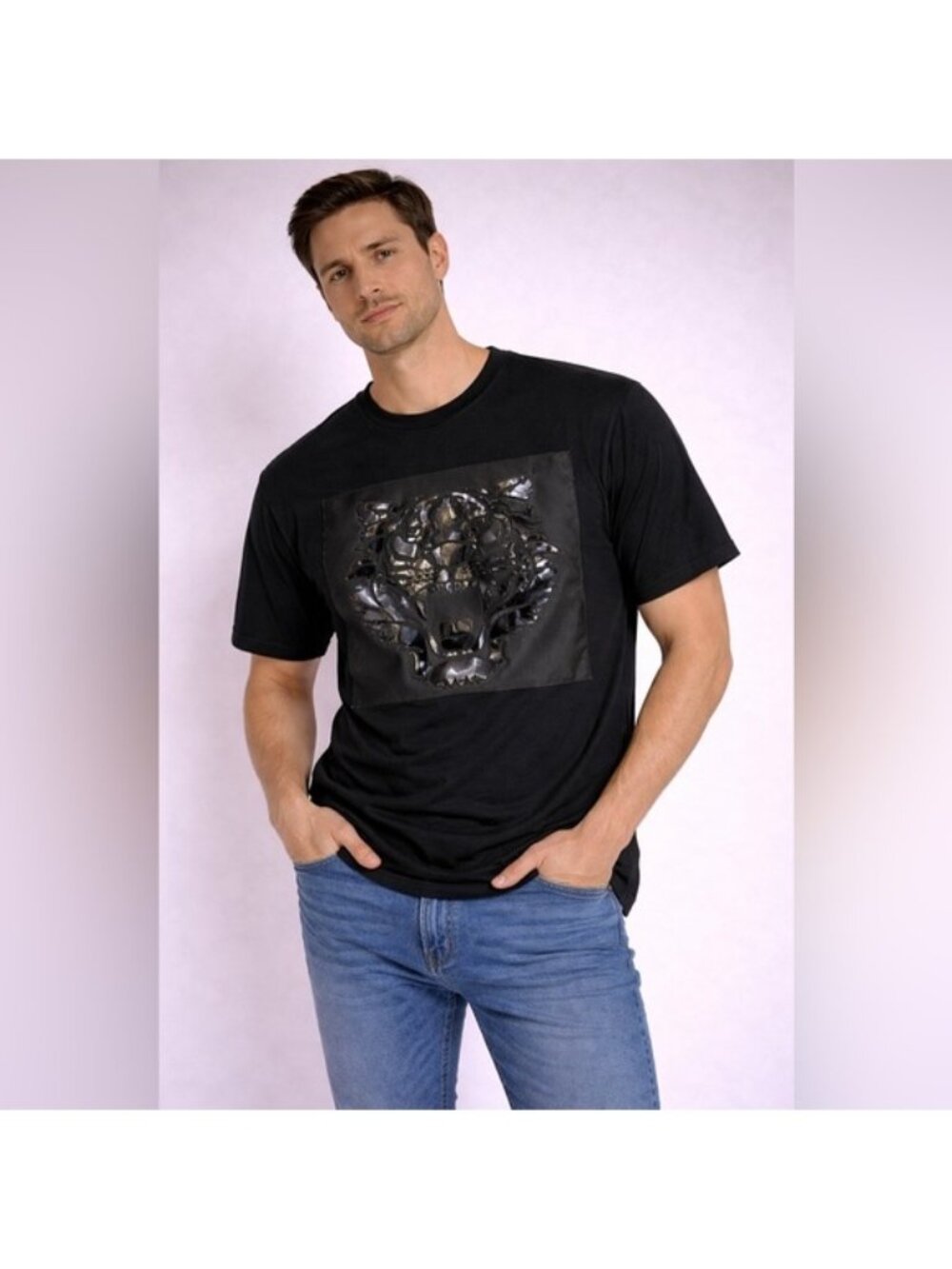 Mecca Black Tiger Graphic T-Shirt – Size L
